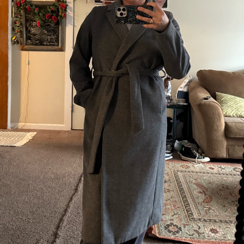 H&M Gray Pea Coat for Women